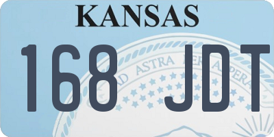 KS license plate 168JDT