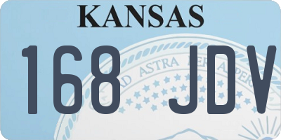 KS license plate 168JDV