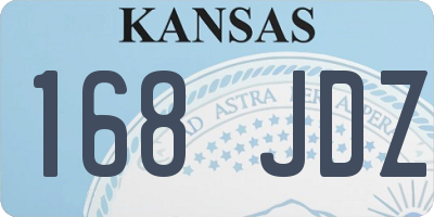 KS license plate 168JDZ