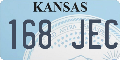 KS license plate 168JEC