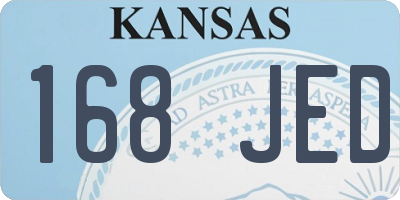 KS license plate 168JED