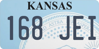 KS license plate 168JEI