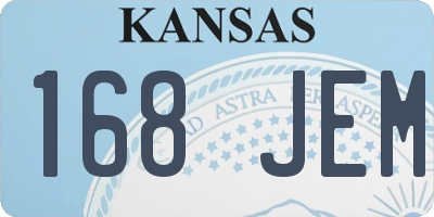 KS license plate 168JEM