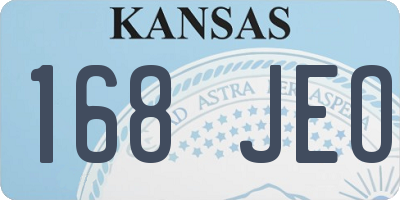 KS license plate 168JEO