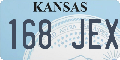 KS license plate 168JEX