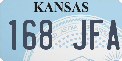 KS license plate 168JFA