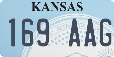 KS license plate 169AAG