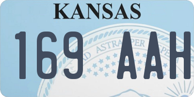 KS license plate 169AAH