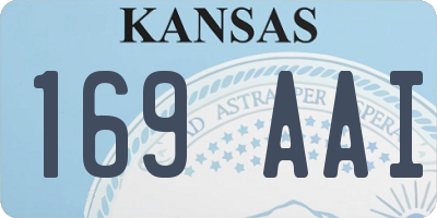 KS license plate 169AAI