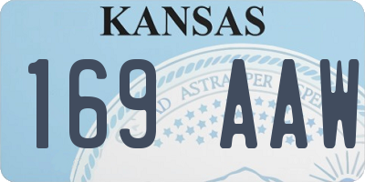 KS license plate 169AAW