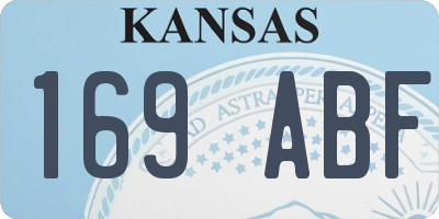 KS license plate 169ABF