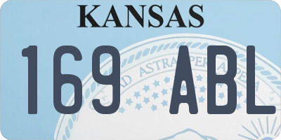 KS license plate 169ABL