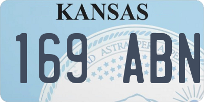 KS license plate 169ABN