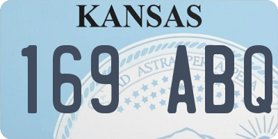 KS license plate 169ABQ