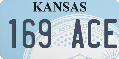 KS license plate 169ACE