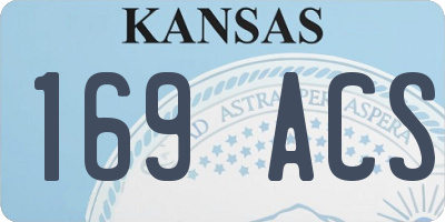 KS license plate 169ACS