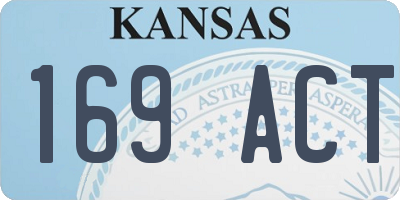 KS license plate 169ACT