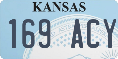 KS license plate 169ACY