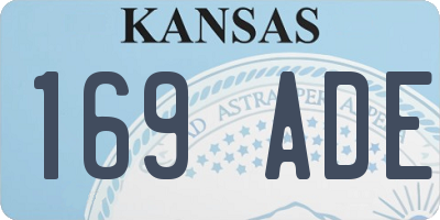 KS license plate 169ADE