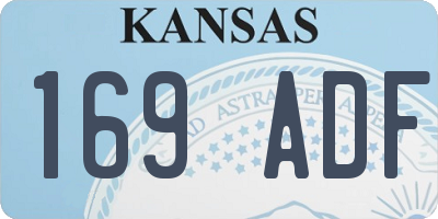 KS license plate 169ADF