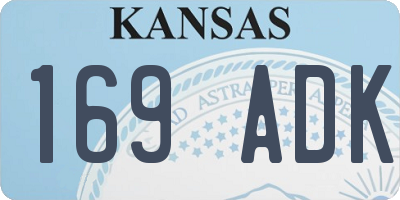 KS license plate 169ADK