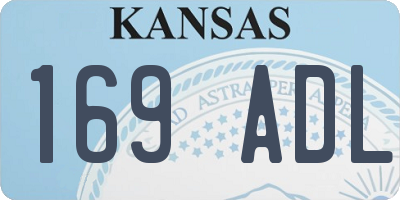 KS license plate 169ADL