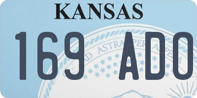 KS license plate 169ADO