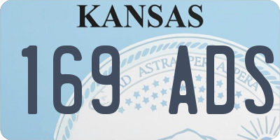 KS license plate 169ADS