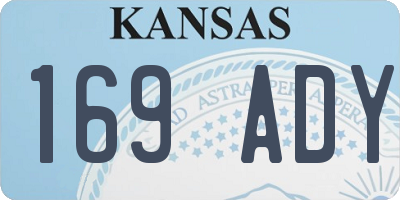 KS license plate 169ADY