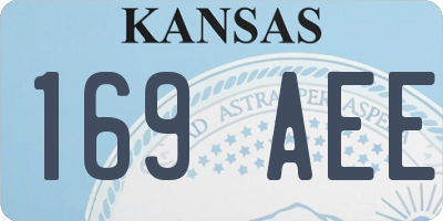 KS license plate 169AEE