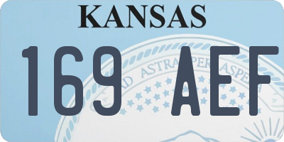 KS license plate 169AEF