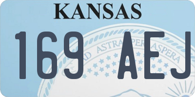KS license plate 169AEJ