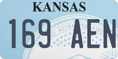 KS license plate 169AEN