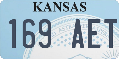 KS license plate 169AET