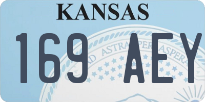 KS license plate 169AEY