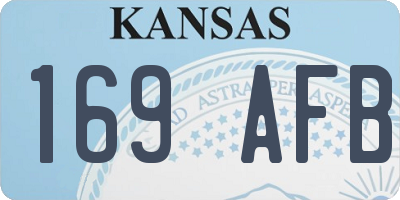 KS license plate 169AFB