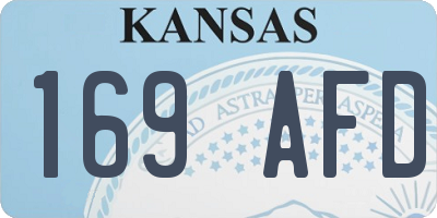 KS license plate 169AFD