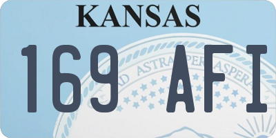 KS license plate 169AFI