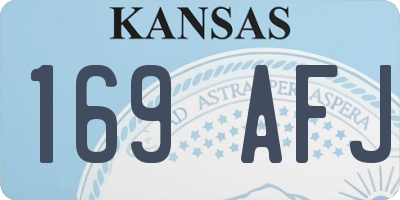 KS license plate 169AFJ