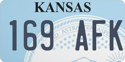 KS license plate 169AFK
