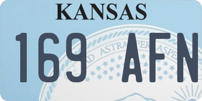 KS license plate 169AFN