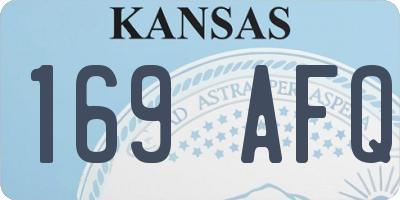 KS license plate 169AFQ