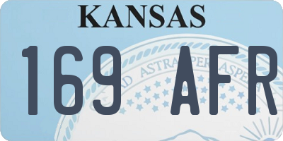 KS license plate 169AFR