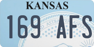 KS license plate 169AFS