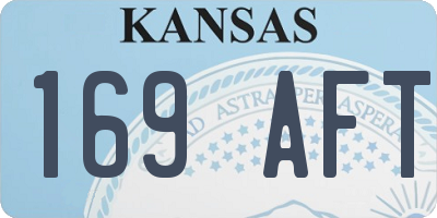 KS license plate 169AFT