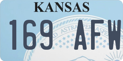 KS license plate 169AFW