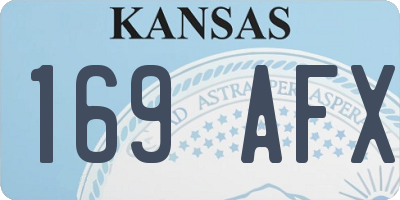 KS license plate 169AFX