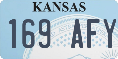 KS license plate 169AFY
