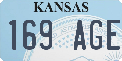 KS license plate 169AGE