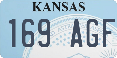 KS license plate 169AGF